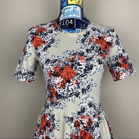 TOPSHOP
Women's Orange Floral Texture Flippy Dress - Picture 3 of 8